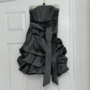 Elegant gray Strapless Dress